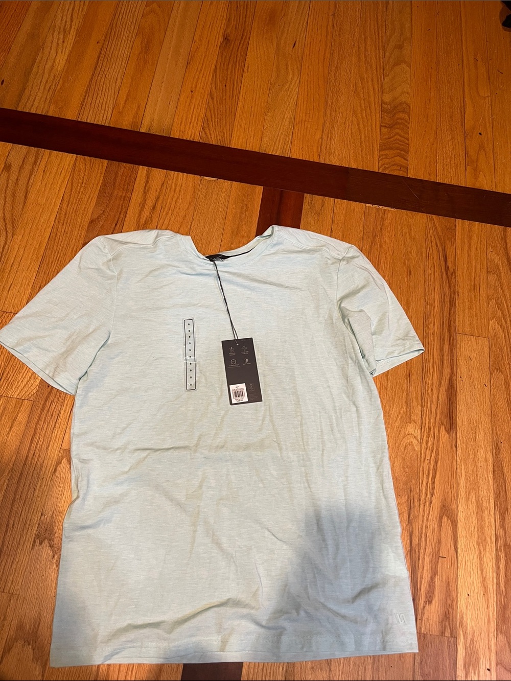 Men's Crew Neck Short Sleeve Tee in Pale Blue